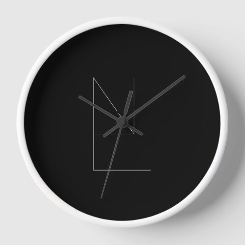 Black  White Clock Noble Elegance