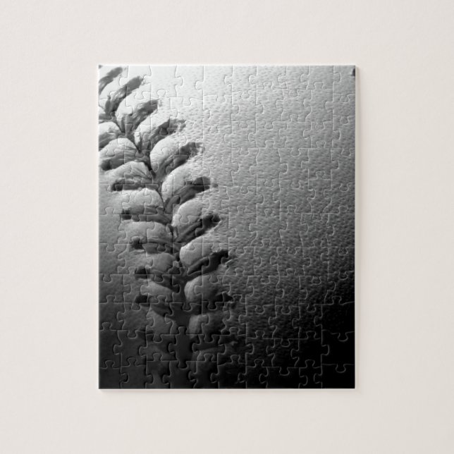 Black & White Close-up Baseball Jigsaw Puzzle (Vertical)
