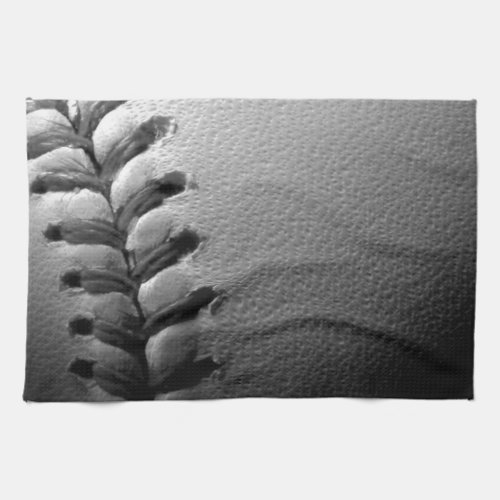 Black  White Close_up Baseball Kitchen Towel