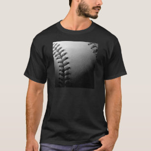 Black & White Close-up Baseball T-Shirt