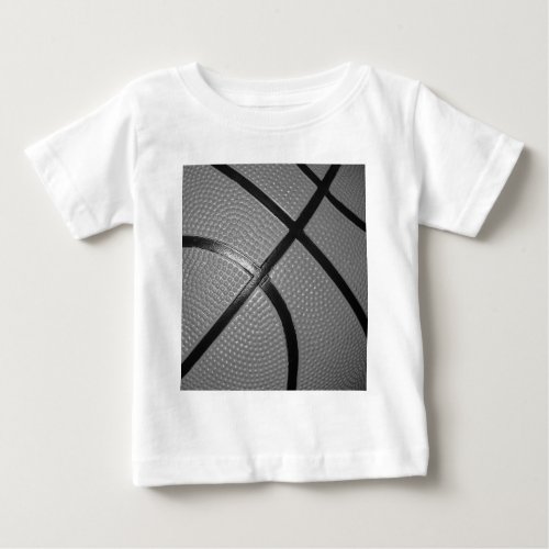 Black  White Close_Up Basketball Baby T_Shirt