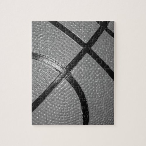 Black  White Close_Up Basketball Jigsaw Puzzle