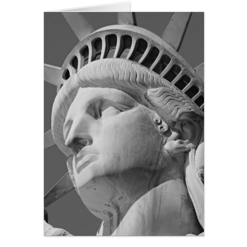 Black  White Close_up Statue of Liberty