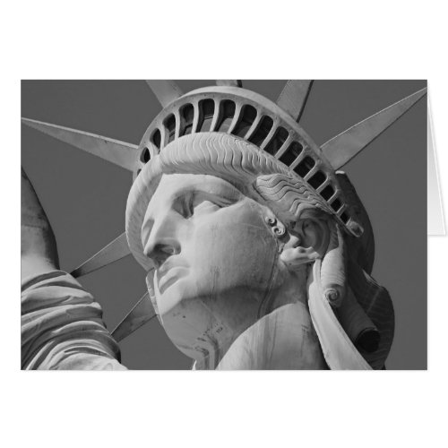 Black  White Close_up Statue of Liberty