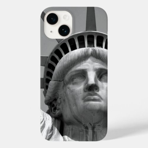 Black  White Close_up Statue of Liberty Case_Mate iPhone 14 Case