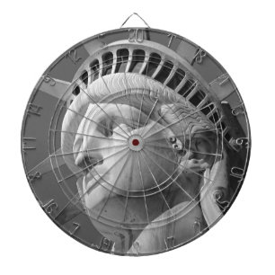 Black & White Close-up Statue of Liberty Dart Board
