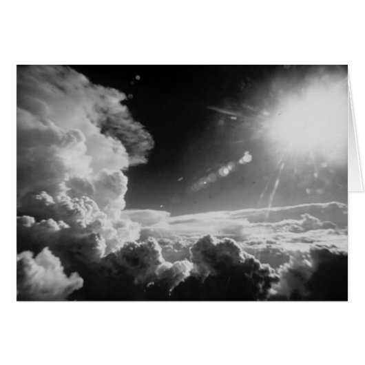 Black & White clouds Cards (Front Horizontal)