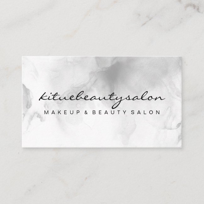 Black White Clouds Makeup Artist Hair Stylist Business Card