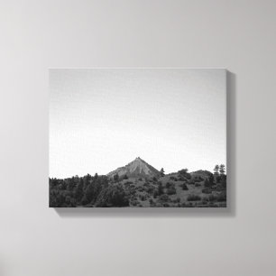 Black & White Colorado Mountain on Horizon 11x14 Canvas Print