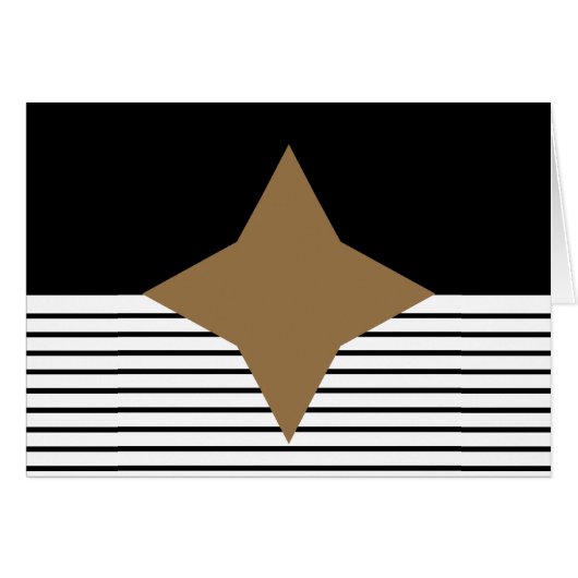 Black White Colorblock & Brown Diamond (Front Horizontal)