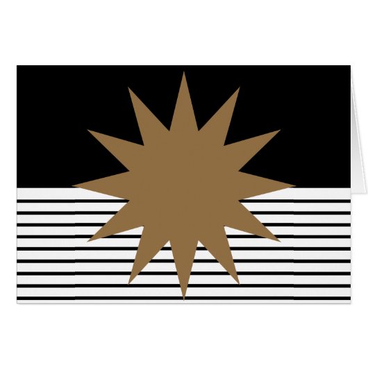 Black White Colorblock & Brown Sun (Front Horizontal)