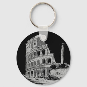 Black & White Colosseum Keychain