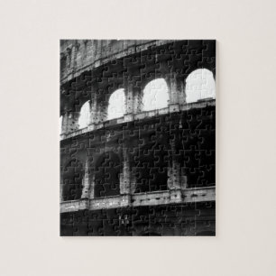 Black White Colosseum Roman Empire Jigsaw Puzzle