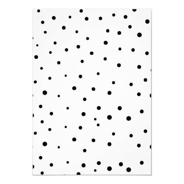 Black & White Confetti Dots Baby Shower Invitation