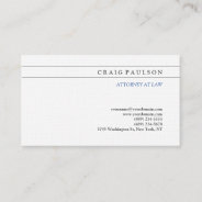 Black White Consultant Attorney At Law Profession Business Card at Zazzle