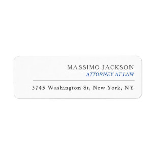 Black White Consultant Attorney at Law Profession Label