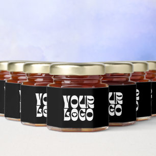 Black & White Corporate Business Logo Honey Jar Favors