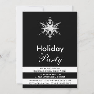Black & White Corporate Holiday Party Invite