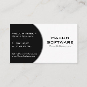 Black & White Corporate Technology Business Card