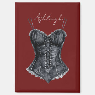 Black White Corset Magnet