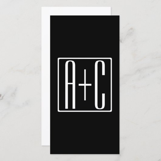 Black & White | Couples Initials (Front/Back)
