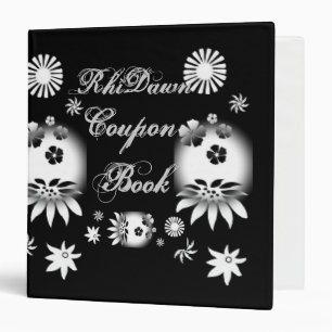 Black/White Coupon Book 3 Ring Binder