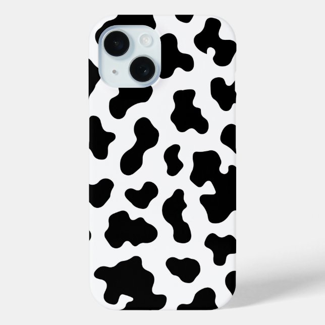 Black & White Cow Cowhide Print Case-Mate iPhone Case (Back)