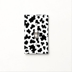 Black & White Cow Cowhide Print Light Switch Cover