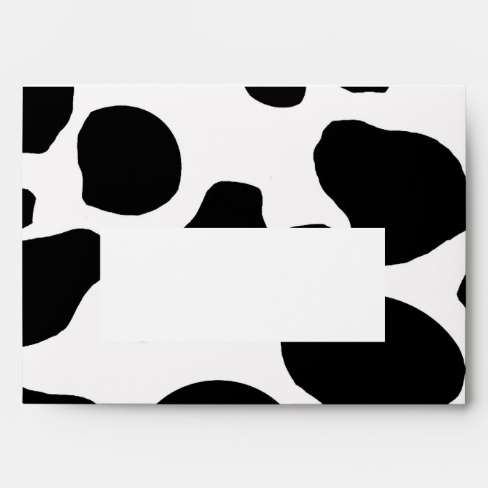 Black White Cow Print A7 Envelope