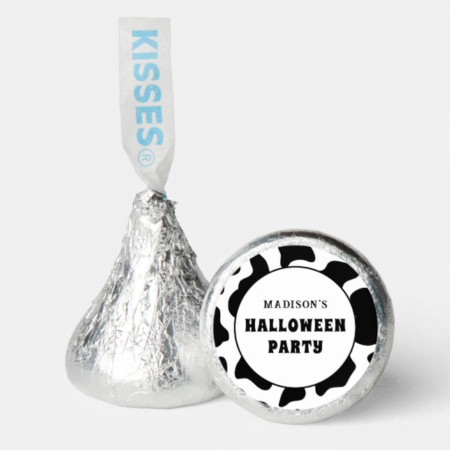 Black & White Cow Print Halloween Costume Party Hershey®'s Kisses® (Front)