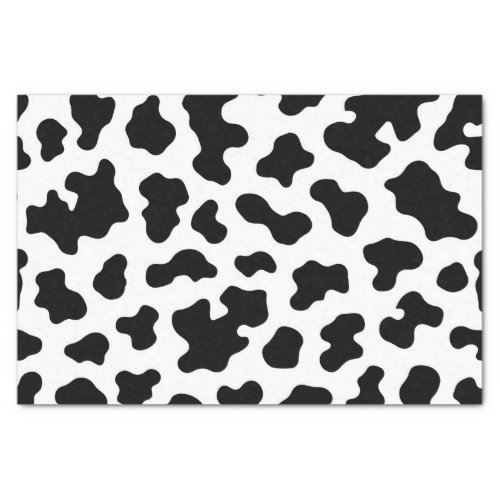Black  White Cow Print  Tissue Paper