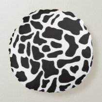 Modern Black White Cow Skin Texture Animal Print Wrapping Paper