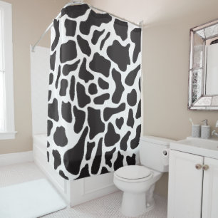 Black & White Cow Spot Animal Pattern  Shower Curtain
