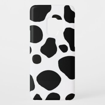 Black White Cow Spots Animal Print Case-mate Samsung Galaxy S9 Case by iPhoneCaseGallery at Zazzle
