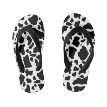 cow print flip flops
