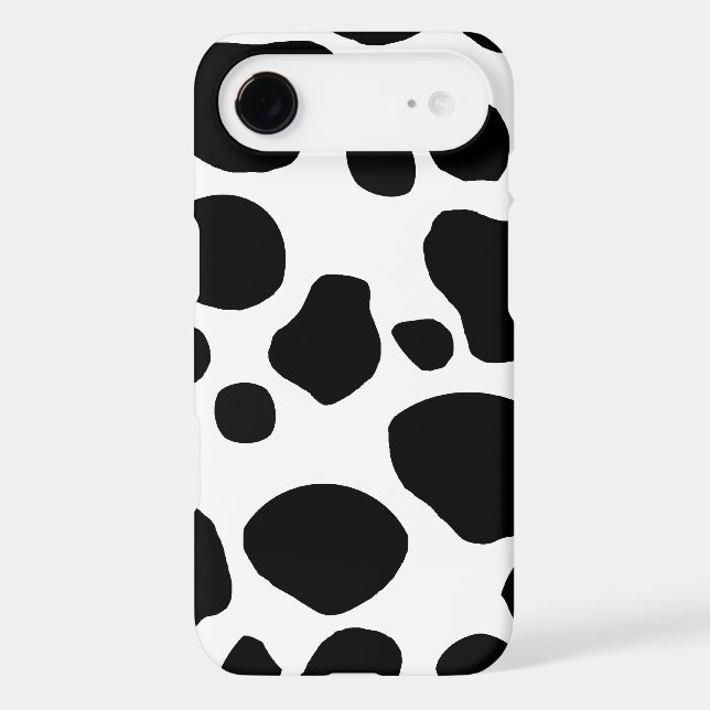 Black White Cow Spots Case-Mate iPhone Case (Back)