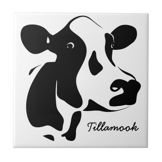 Black & White Cow Tile (Front)