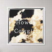 Black White Cowhide