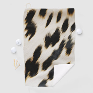 Black White Cowhide Golf Towel