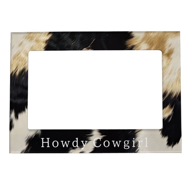 Black White Cowhide Magnetic Frame (Front)