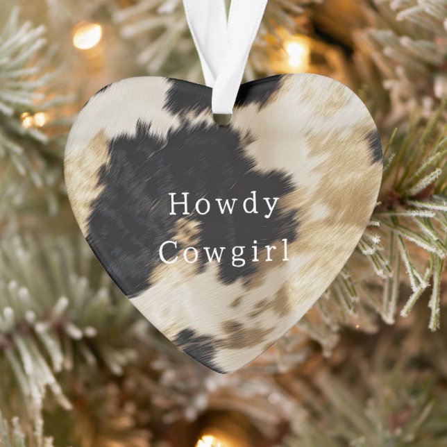 Black White Cowhide Ornament (Tree)