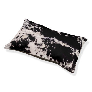 Black & White Cowhide Print Dog Bed
