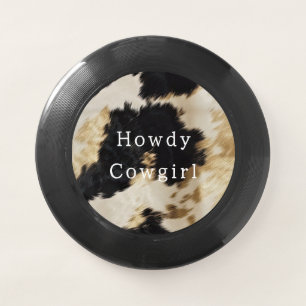 Black White Cowhide Wham-O Frisbee