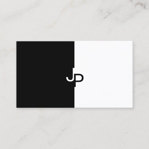 Black White Creative Minimalist Design Modern Business Card