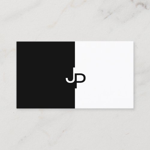 Black White Creative Smart Design Professional Business Card