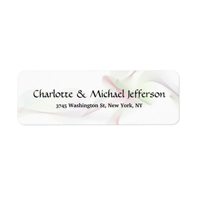 Black White Creative Trendy Elegant Curves Family Label (Front)