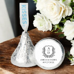 Black White Crest Modern Monogram Wedding  Hershey®'s Kisses®<br><div class="desc">Add a sweet and stylish touch to your celebration with our Black White Crest Modern Monogram Wedding Hershey’s Kisses. Featuring a crisp black and white color scheme, a refined crest design, and your personalized monogram, these charming treats are perfect for wedding favors, candy buffets, or guest table accents. Elegant and...</div>