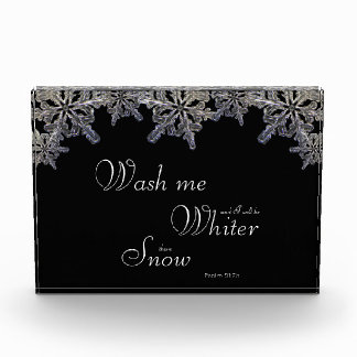 Black & White Crystal Snowflake Whiter than Snow Photo Block