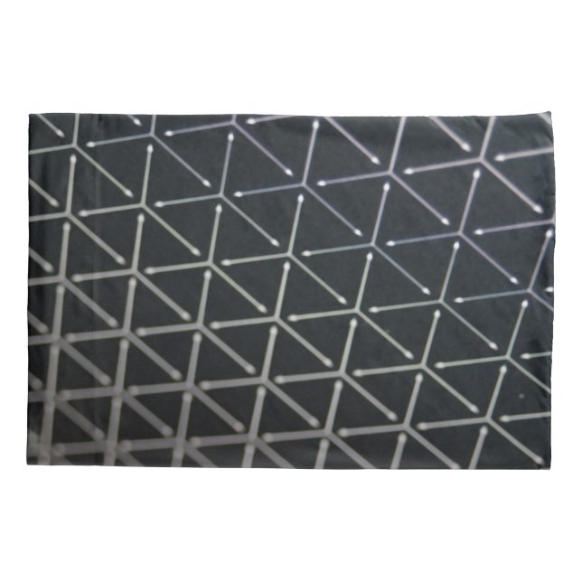 Black & White Cube Pattern Pillow Case (Back)