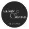 Black white custom ampersand wedding favor label